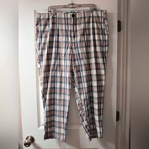 Ava & Viv High-Rise Skinny Plaid Pants – Size 18W, Comfort Waist